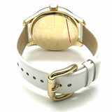 Buy Shop Marc Jacobs Lidia Stripe White Dial White Leather Strap Watch for Women - MBM1164 USA Online