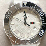 Buy Shop Gucci G Timeless Sport White Dial Silver Steel Strap Watch For Men - YA126250 USA Online
