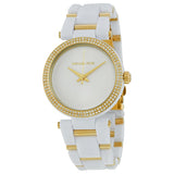 Buy Shop Michael Kors Delray Rose Gold Dial White Steel Strap Watch for Women - MK4315 USA Online