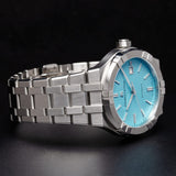 Maurice Lacroix Aikon Automatic Limited Summer Edition Blue Dial Silver Steel Strap Watch For Men - AI6008-SS00F-431-1