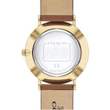 Buy Shop Coach Perry Analog Gold Dial Brown Leather Strap Watch for Women - 14503331-C USA Online