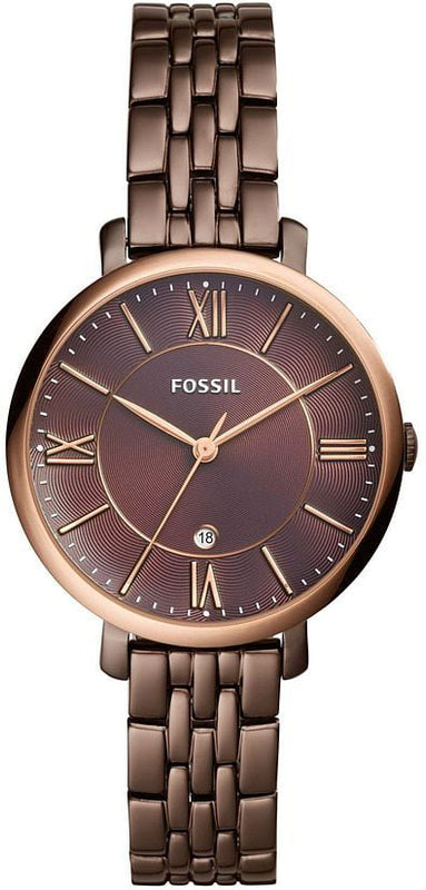 Buy Shop Fossil Jacqueline Brown Dial Brown Steel Strap Watch for Women - ES4275 USA Online