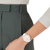 Buy Shop Swarovski Octea Lux White Dial White Leather Strap Watch for Women - 5414416 USA Online