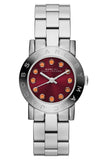 Buy Shop Marc Jacobs Amy Red Dial Silver Steel Strap Watch for Women - MBM3335 USA Online