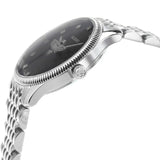 Gucci G Timeless Quartz Black Dial Silver Steel Strap Watch For Women - YA1265020