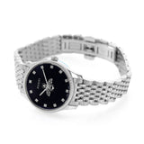 Gucci G Timeless Quartz Black Dial Silver Steel Strap Watch For Women - YA1265020