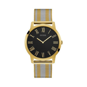 Buy Shop Guess Richmond Quartz Black Dial Two Tone Mesh Bracelet Watch For Women - W1179G2 USA Online