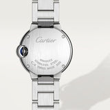 Buy Shop Cartier Ballon Bleu de Cartier Diamonds Silver Dial Silver Steel Strap Watch for Women - WE902073 USA Online