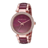 Buy Shop Michael Kors Parker Maroon Dial Two Tone Steel Strap Watch for Women - MK6412 USA Online