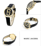 Buy Shop Marc Jacobs Corie Black Dial Black Leather Strap Watch for Women - MJ1580 USA Online