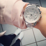 Buy Shop Michael Kors Runway Silver Dial Silver Steel Strap Watch for Women - MK5076 USA Online