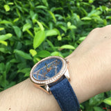 Buy Shop Guess Little Flirt Quartz Blue Dial Blue Leather Strap Watch For Women - W0456L6 USA Online