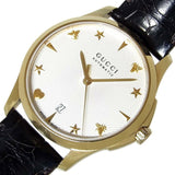 Buy Shop Gucci G Timeless Silver Dial Brown Leather Strap Watch for Men - YA126470 USA Online