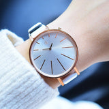 Buy Shop Calvin Klein Equal Silver Dial White Leather Strap Watch for Women - K3E236L6 USA Online