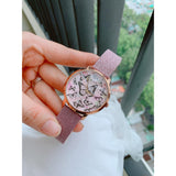 Buy Shop Guess Mariposa Pink Dial Pink Leather Strap Watch for Women - GW0008L2 USA Online