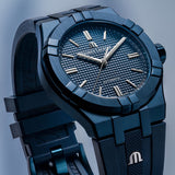 Maurice Lacroix Automatic PVD Limited Edition Blue Dial Blue Silicon Strap Watch For Men - AI6007-PVC00-430-4