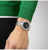 Buy Shop Tissot PR 100 Sport Quartz Black Dial Silver Steel Strap Watch For Men - T101.610.11.051.00 USA Online