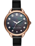 Buy Shop Marc Jacobs Betty Mother of Pearl Black Dial Black Leather Strap Watch for Women - MJ1513 USA Online