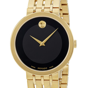 Buy Shop Movado Esperanza Museum 39mm Black Dial Stainless Steel Watch For Men - 0607059 USA Online