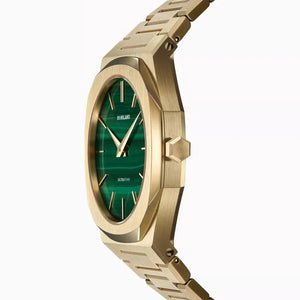 Buy Shop D1 Milano Ultra Thin Malachite Green Dial Gold Steel Strap Watch for Men - D1-UTBJ30 USA Online