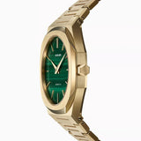Buy Shop D1 Milano Ultra Thin Malachite Green Dial Gold Steel Strap Watch for Men - D1-UTBJ30 USA Online