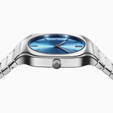 Buy Shop D1 Milano Square Caribbean Blue Dial Silver Steel Strap Watch for Men - D1-SQBJ07 USA Online