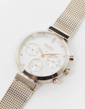 Hugo Boss Flawless White Dial Gold Mesh Bracelet Watch for Women - 1502553