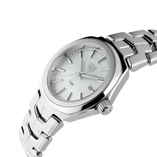 Buy Shop Tag Heuer Link Quartz Mother of Pearl Dial Silver Steel Strap Watch for Women - WBC1310.BA0600 USA Online