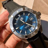 Buy Shop Tag Heuer Aquaracer Quartz Blue Dial Black Rubber Strap Watch for Men - WAY1112.FT8021 USA Online