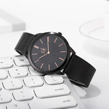 Buy Shop Calvin Klein Minimal Black Dial Black Mesh Bracelet Watch for Women - K3M23421 USA Online