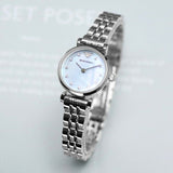 Buy Shop Emporio Armani Gianni Blue Dial Silver Steel Strap Watch For Women - AR1961 USA Online