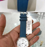 Buy Shop Fossil Cecile White Dial Blue Leather Strap Watch for Women - AM4531 USA Online