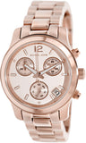 Buy Shop Michael Kors Runway Chronograph Rose Gold Dial Rose Gold Steel Strap Watch for Women - MK5430 USA Online