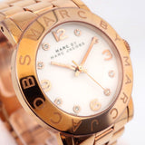 Buy Shop Marc Jacobs Amy White Dial Rose Gold Steel Strap Watch for Women - MBM3077 USA Online