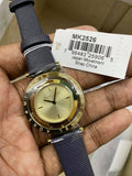 Buy Shop Michael Kors Averi Gold Dial Navy Blue Leather Strap Watch for Women - MK2526 USA Online