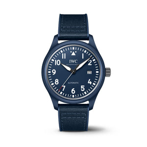Buy Shop IWC Pilot’s Watch Automatic "Laureus Sport for Good" Edition Blue Dial Blue Nylon Strap Watch for Men - IW328101 USA Online