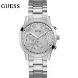 Buy Shop Guess Hendrix Silver Dial Silver Steel Strap Watch for Men - GW0066G1 USA Online