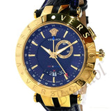 Buy Shop Versace Race GMT Blue Dial Blue Leather Strap Watch For Men - 29G70D282 USA Online