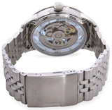 Buy Shop Fossil Townsman Automatic Skeleton Blue Dial Silver Steel Strap Watch for Men - ME3073 USA Online