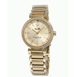 Coach Sport Diamonds Gold Dial Gold Steel Strap Watch for Women - 14502195