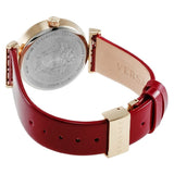 Versace Greca Meander Red Dial Red Leather Strap Watch for Women - VELW00320