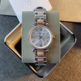 Buy Shop Fossil Carlie Silver Dial Two Tone Steel Strap Watch for Women - ES4342 USA Online