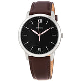 Buy Shop Fossil The Minimalist 3H Black Dial Brown Leather Strap Watch for Men - FS5464 USA Online