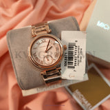 Buy Shop Michael Kors Skylar Quartz Rose Gold Dial Rose Gold Steel Strap Watch For Women - MK5971 USA Online
