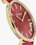 Buy Shop Coach Perry Red Dial Red Leather Strap Watch for Women - 14503852 USA Online