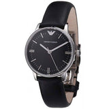 Buy Shop Emporio Armani Classic Quartz Black Dial Black Leather Strap Watch For Women - AR1600 USA Online