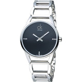 Buy Shop Calvin Klein Stately Black Dial Silver Steel Strap Watch for Women - K3G2312S USA Online