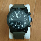Buy Shop Marc Jacobs Larry Chronograph Black Dial Grey Leather Strap Watch for Men - MBM5034 USA Online