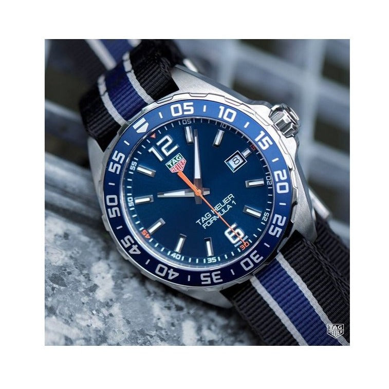 Buy Shop Tag Heuer Formula 1 Chronograph Blue Dial Two Tone NATO Strap Watch for Men - CAZ1014.FC8197 USA Online