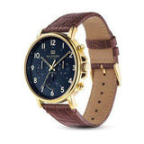 Tommy Hilfiger Daniel Blue Dial Brown Leather Strap Watch for Men - 1710380